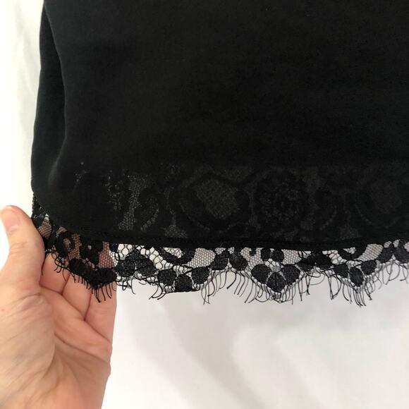 Guess Black Lace Trimmed Camisole Adjustable Strap - Picture 5 of 7